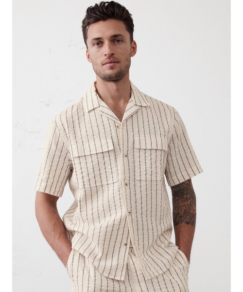 BANANA REPUBLIC シャツ FACTORY STORE シアサッカーリゾート