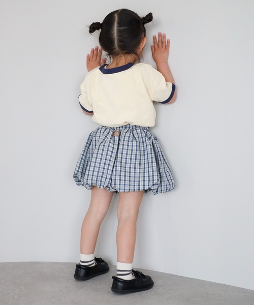 スカート 「3-10才対応」「Better Together」チェック柄バルーンスカート キッズ 子供服 女の子 | BONJOUR SAGAN enfant | 12