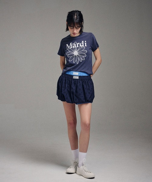 tシャツ SLIM TSHIRT FLOWERMARDI WASHING レディース Mardi Mercredi tシャツ SLIM TSHIRT FLOWERMARDI WASHING
