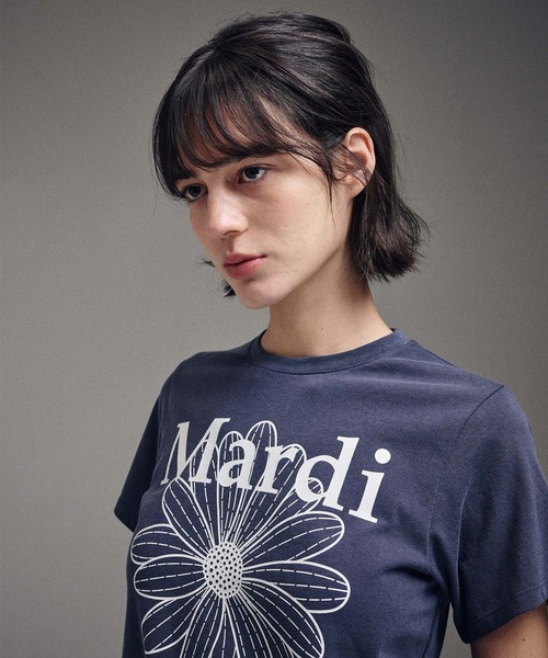 tシャツ SLIM TSHIRT FLOWERMARDI WASHING レディース Mardi Mercredi tシャツ SLIM TSHIRT FLOWERMARDI WASHING