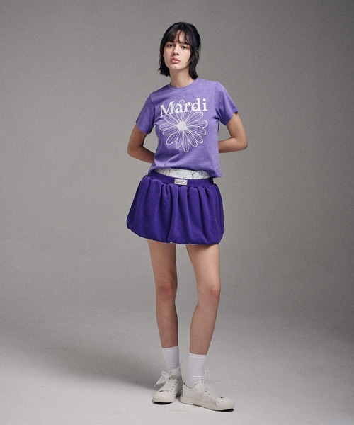 tシャツ SLIM TSHIRT FLOWERMARDI WASHING レディース Mardi Mercredi tシャツ SLIM TSHIRT FLOWERMARDI WASHING