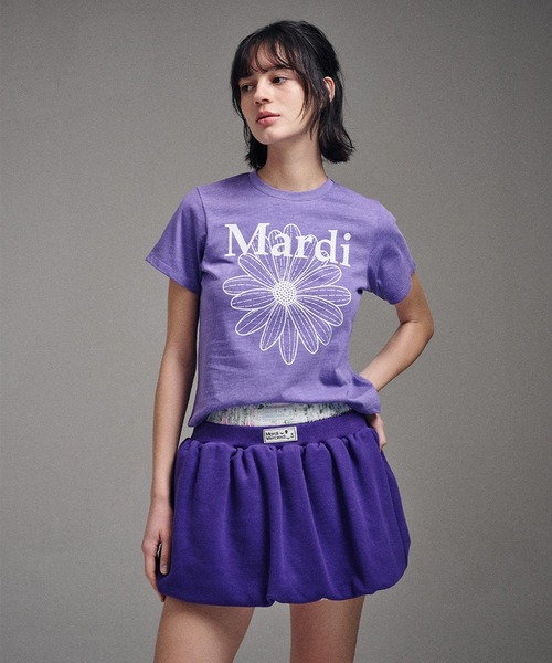tシャツ SLIM TSHIRT FLOWERMARDI WASHING レディース Mardi Mercredi tシャツ SLIM TSHIRT FLOWERMARDI WASHING
