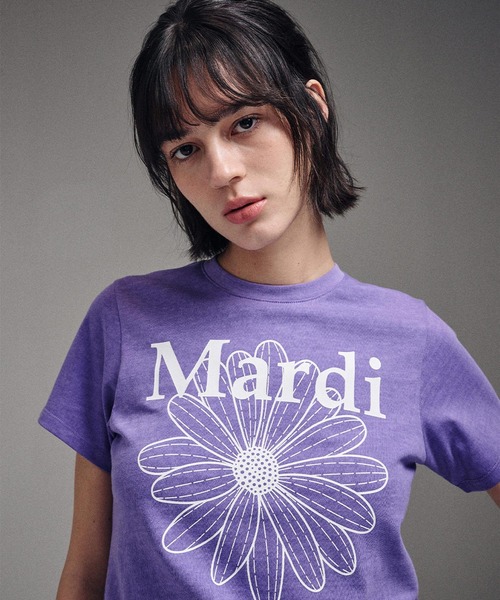 tシャツ SLIM TSHIRT FLOWERMARDI WASHING レディース Mardi Mercredi tシャツ SLIM TSHIRT FLOWERMARDI WASHING