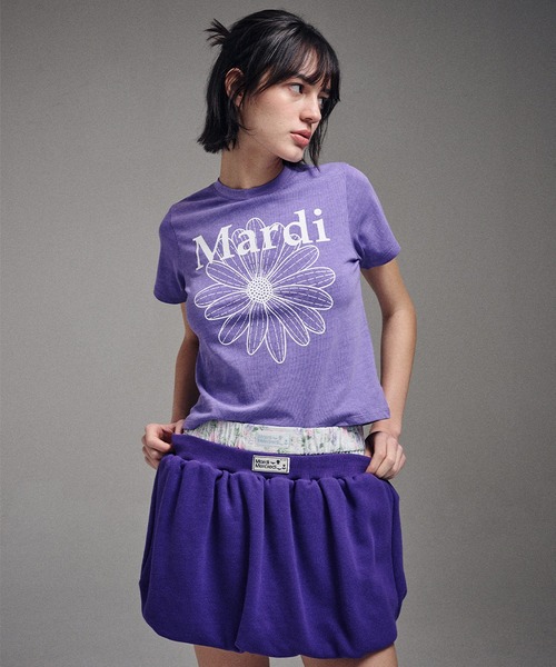 tシャツ SLIM TSHIRT FLOWERMARDI WASHING レディース Mardi Mercredi tシャツ SLIM TSHIRT FLOWERMARDI レディース
