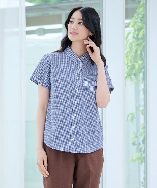 INDIVIDUALIZED SHIRTS ギンガムチェック レディースS INDIVIDUALIZED SHIRTS (インディビジュアライズドシャツ