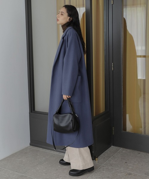 「LAKOLE」 チェスターコート MEDIUM ダークブラウン レディース_画像5