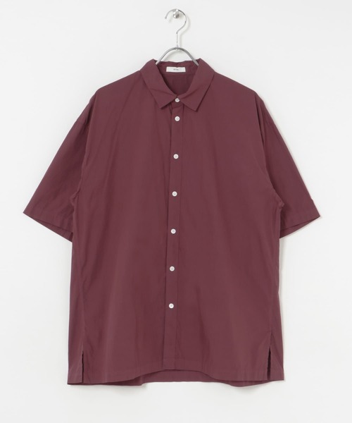 ATON シャツ ATON COTTON LAWN OS SHORT-SLEEVE SHIRTS メンズ