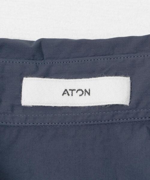 ATON（エイトン） シャツ 半袖 ATON COTTON LAWN OS SHORT-SLEEVE