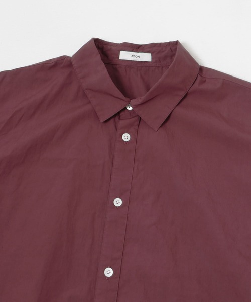 ATON エイトン パイルポロシャツ タオル地 黒 06 COTTON WASHI KNIT HALF SLEEVE POLO SWEATER | ATON(エイトン
