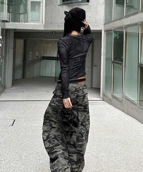 KsG パンツ バルーンカモフラージュデニム レディース : ZOZOTOWN