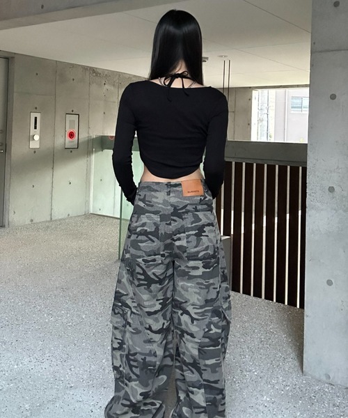 KsG パンツ バルーンカモフラージュデニム レディース : ZOZOTOWN 