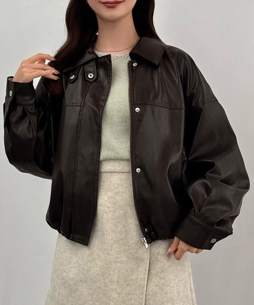 ブルゾンジャケット黒ここあぱんだ♪様 CONZ ブルゾン アウター leather jacket メンズ : ZOZOTOWN Yahoo!店