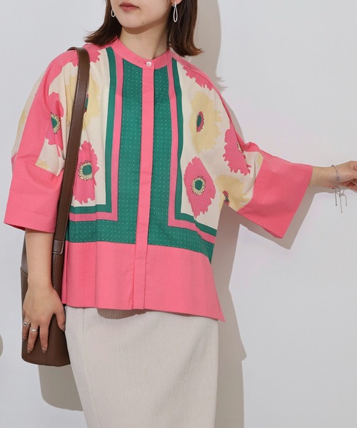 ブラウス シャツ kilki  バンドカラードルマンブラウス レディース