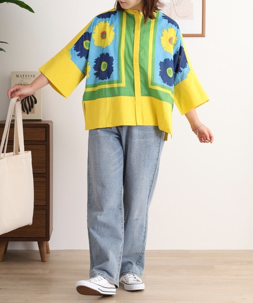 ブラウス シャツ kilki  バンドカラードルマンブラウス レディース kilki ブラウス シャツ バンドカラードルマンブラウス