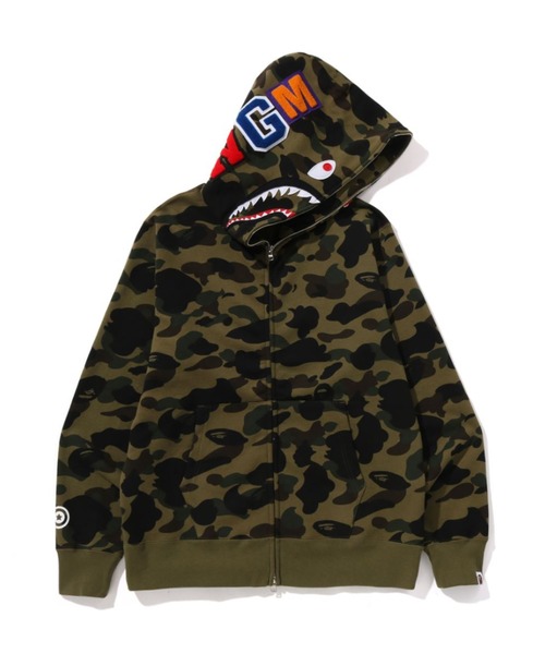 A BATHING APE パーカー 1ST CAMO SHARK FULL ZIP HOODIE メンズ