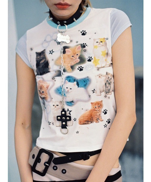 tシャツ CFIERCE/フィアス/LOVE ME KITTY TSHIRT レディース メンズ