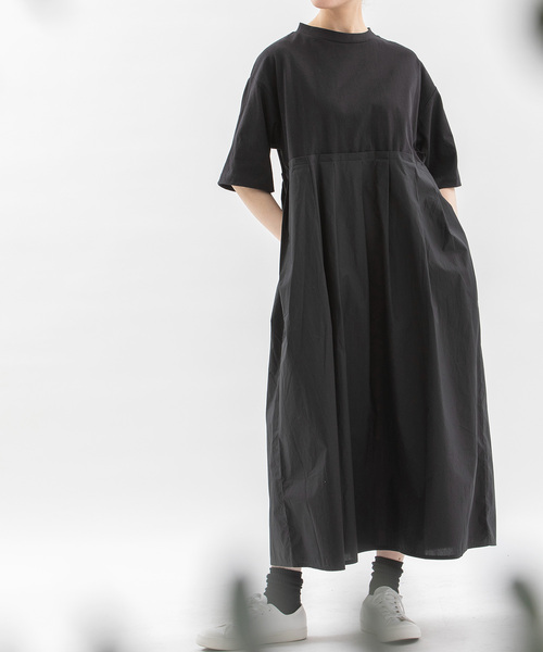 nop de nod（ノップドゥノッド） ワンピース 夏 半袖 USコットン布帛