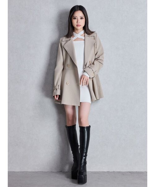 オフショルダー ニットミニワンピース タートルニット GYDA Rady GYDA（ジェイダ） ワンピース 2WAYチョーカーオフショルニット