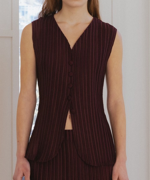 ベスト ジレ 「Gongdid Design」Denim vest top レディース