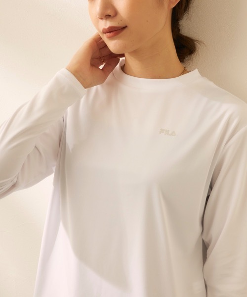 水着 「FILA/フィラ」4点セット水着 ラッシュガード＆ラッシュレギンス付き レディースの画像