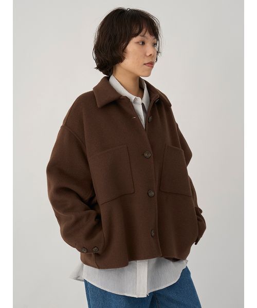 WAREHOUSEコラボ ウール C.P.O. ジャケット 春 秋 コート emmi コート チェスターコート ロイヤルジーロン・CPOジャケット