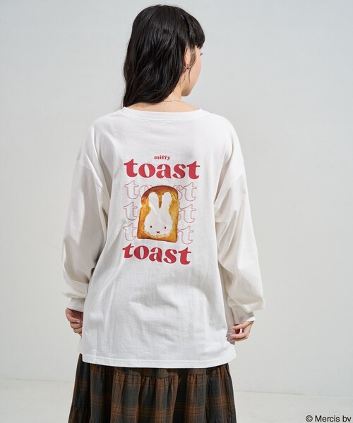 tシャツ miffy トースト バッグプリントロンT/ミッフィー レディース FREAK'S STORE tシャツ miffy トースト バッグプリントロンT