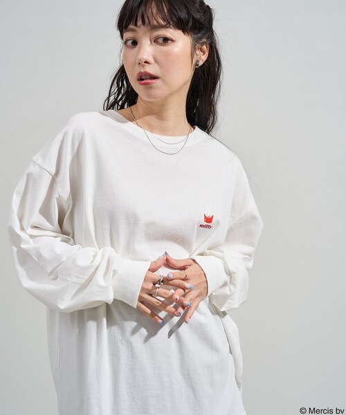 tシャツ miffy トースト バッグプリントロンT/ミッフィー レディース FREAK'S STORE tシャツ miffy トースト バッグプリントロンT