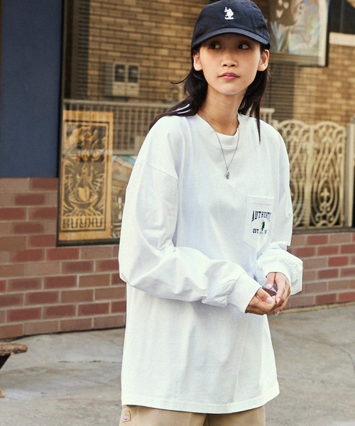 「U.S. POLO ASSN.」 長袖カットソー L ホワイト レディース