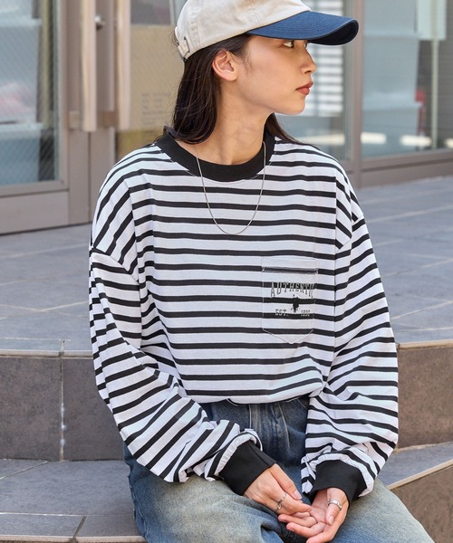 「U.S. POLO ASSN.」 長袖カットソー L ホワイト レディース