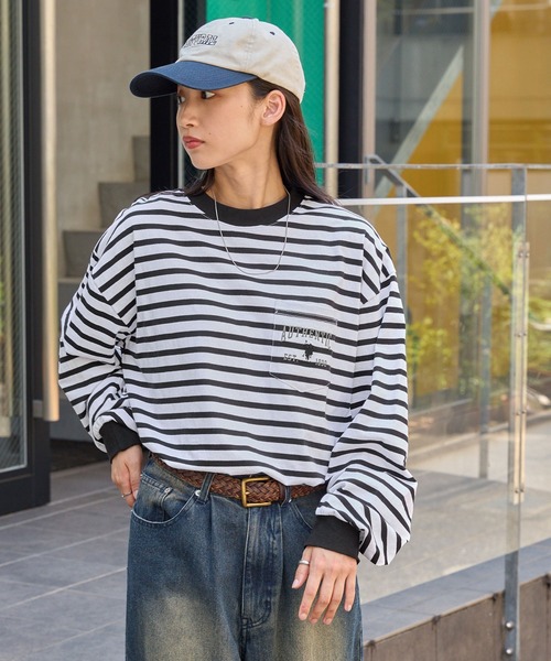 「U.S. POLO ASSN.」 長袖カットソー L ホワイト レディース