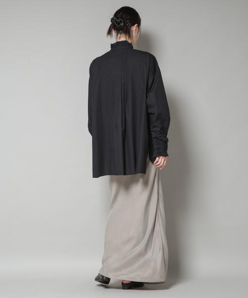 ブラウス シャツ Sara mallika/COTTON PINTUCK LACE BLOUSE レディースの画像