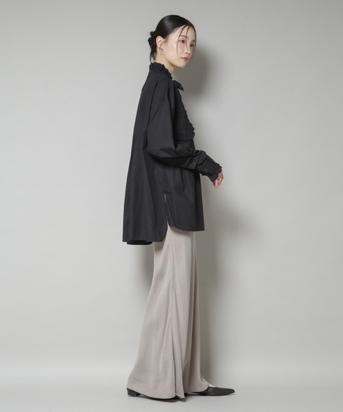 ブラウス シャツ Sara mallika/COTTON PINTUCK LACE BLOUSE レディースの画像