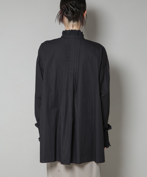 ブラウス シャツ Sara mallika/COTTON PINTUCK LACE BLOUSE レディースの画像
