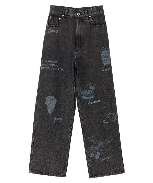 Ameri（アメリ） ジーンズ デニム デニムパンツ PAINT MOTIF PRINT