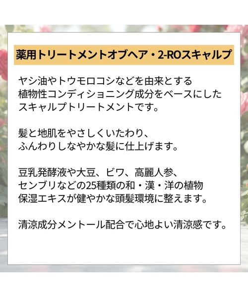 トリートメント 薬用トリートメントオブヘア・2-ROスキャルプの画像