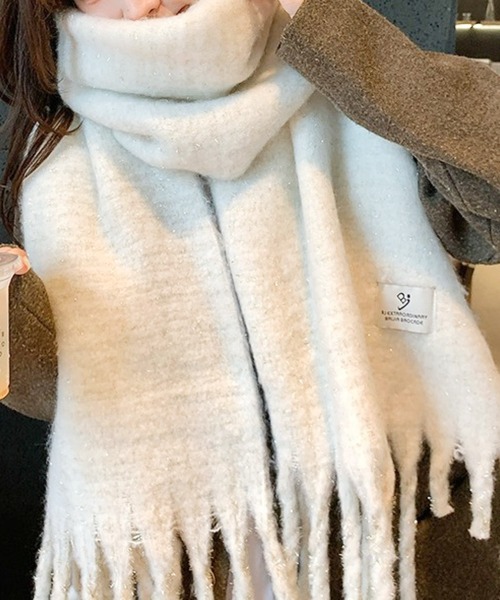 lit.Cy（リットシー） マフラー ストール ラメヤーン モヘアタッチ
