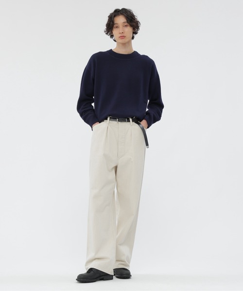 MHL.（エムエイチエル） セーター ニット WASHABLE PLAIN WOOL メンズ