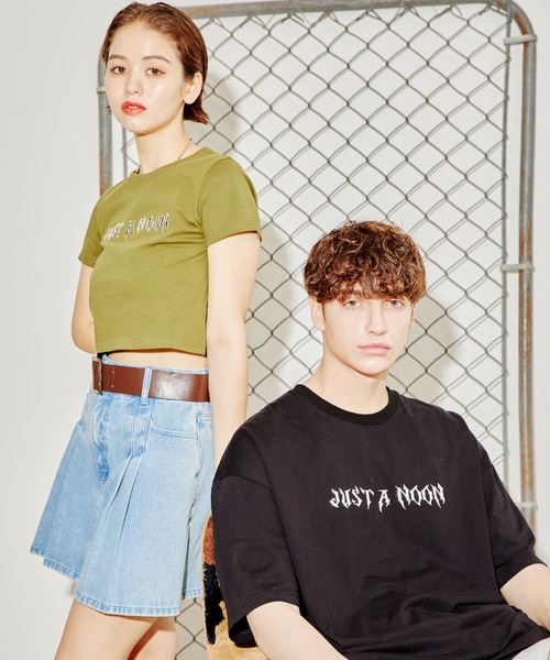 「JUST A NOON」 半袖Tシャツ FREE カーキ レディース_画像9