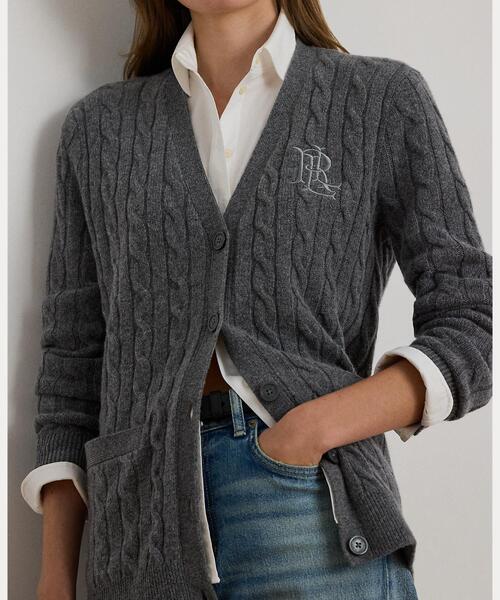 Polo Ralph Lauren グレー ケーブルニットカーディガンサイズS Polo Ralph Lauren ケーブルニット カーディガン | グレー | FARFETCH JP