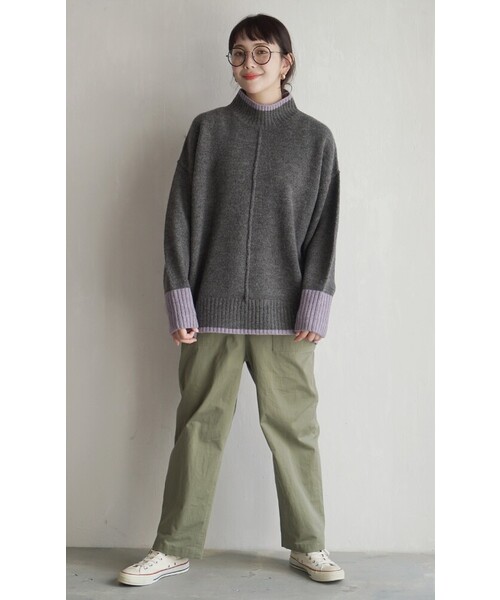 「e-zakkamania stores」 長袖ニット フリー チャコール レディース_画像7