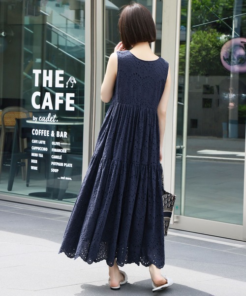 「ELFRANK」 ノースリーブワンピース FREE ブラック レディース_画像6