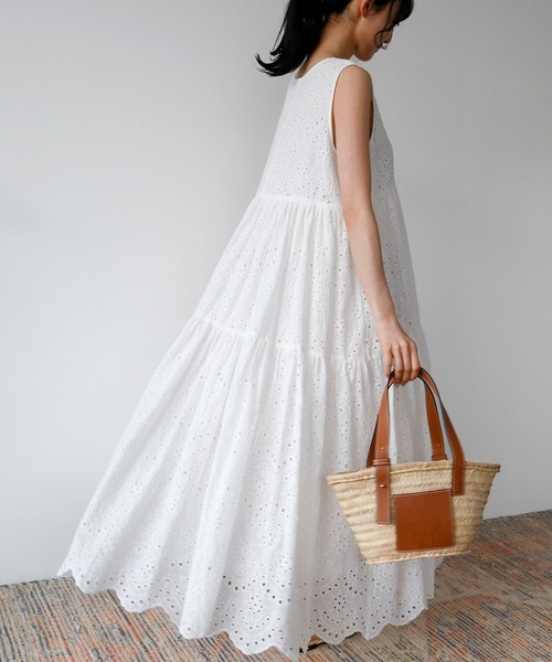 「ELFRANK」 ノースリーブワンピース FREE ブラック レディース_画像9