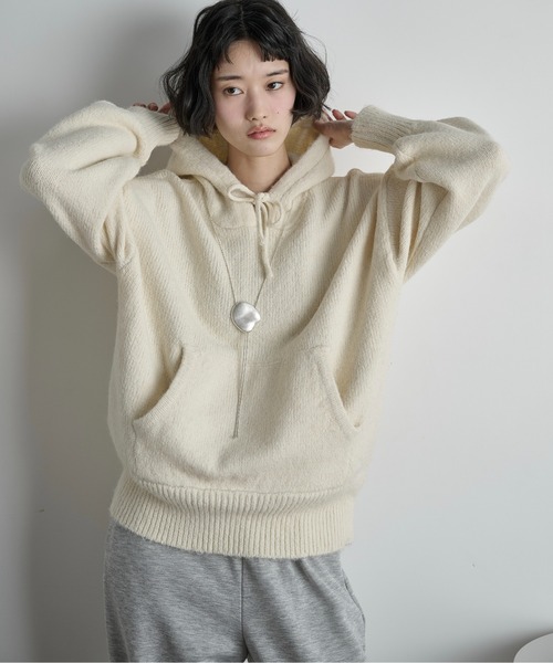 ＮＹ1147品 THE Yon ニット セーター ニットルーズフーディー レディース