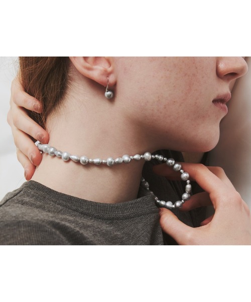 ピアス 「les bonbon」brume pearl hook pierce/ブリュム パール フック ピアス レディースの画像