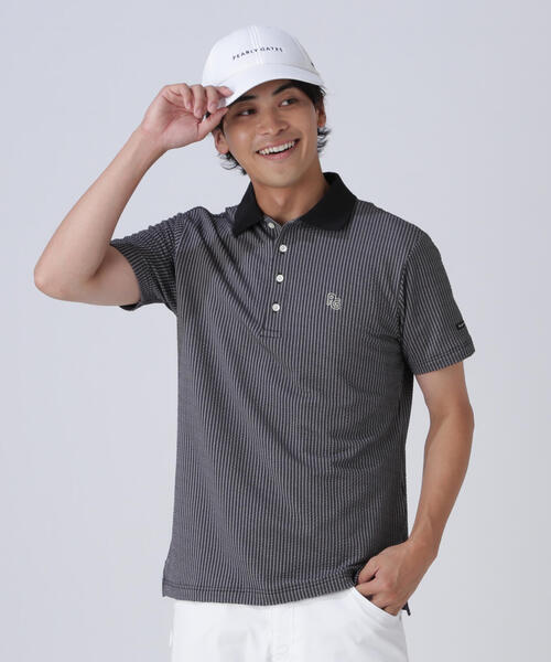 PEARLY GATES ストライプポロシャツ サイズ1 新品 PEARLY GATES（パーリーゲイツ） ポロシャツ サッカーストライプ半袖