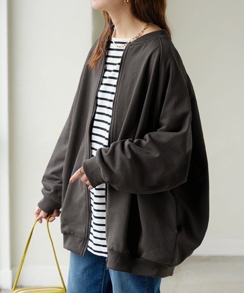 203 PGG 定価25,300円 ジップアップブルゾン レディース 0 S HUG.U（ハグユー） ブルゾン アウター まるみフロントジップブルゾン