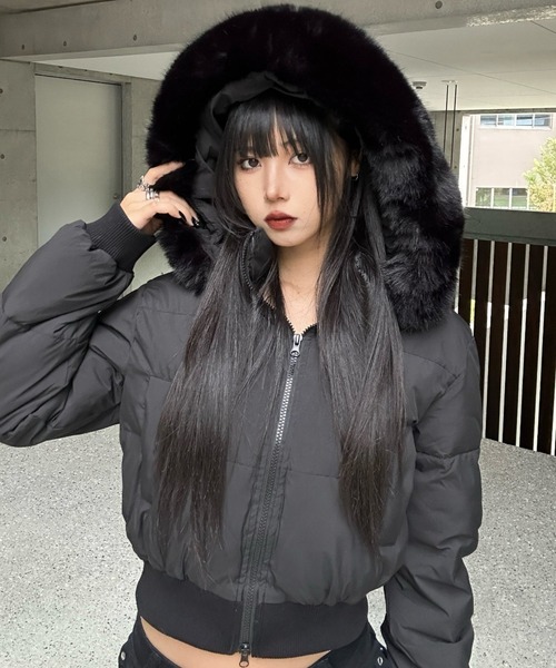 KsG ダウンコート ダウンジャケット ファーフードダウンジャケット