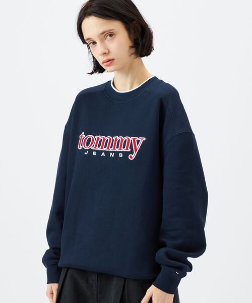 美品トミージーンズ スウェット トレーナー ネイビー 紺 TOMMY HILFIGER - 美品トミージーンズ スウェット トレーナー ネイビー
