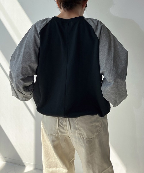 「AS KNOW AS plus」 スウェットカットソー FREE ブラック レディース_画像6