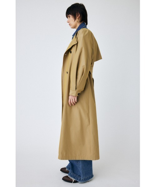 「MOUSSY」 トレンチコート 1 ライトカーキ レディース_画像2